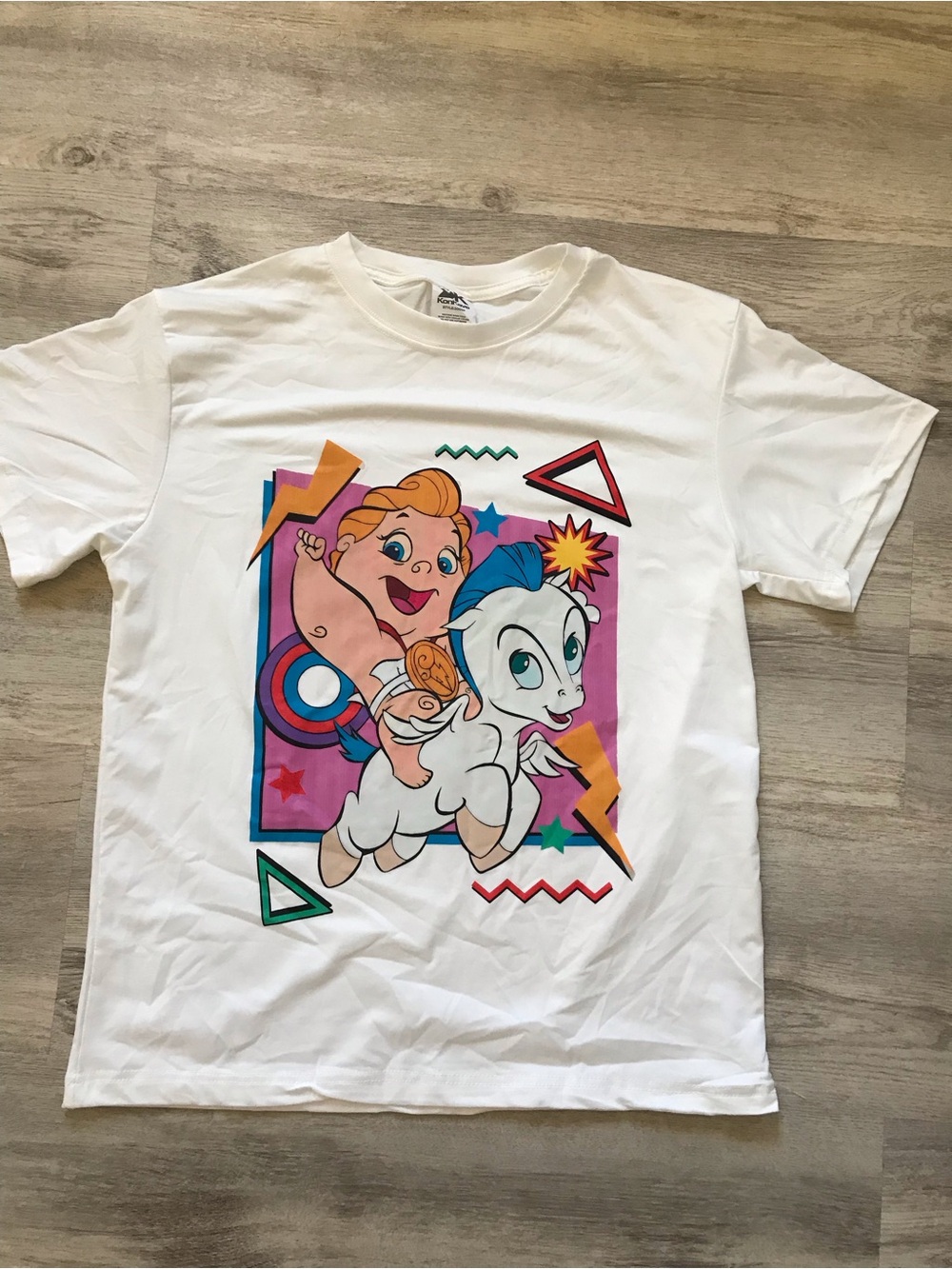 Retro 90s Baby Hercules and Pegasus Shirt Unisex Adult Kid Shirt Sz. Medium NWOT